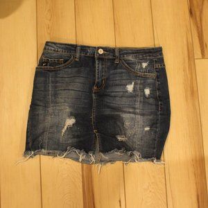 mini jean skirt